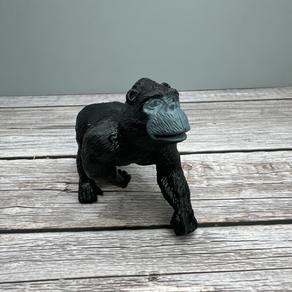 Greenbrier Safari Zoo Black Gorilla Figure Realistic Jungle Ape Figurine Animal